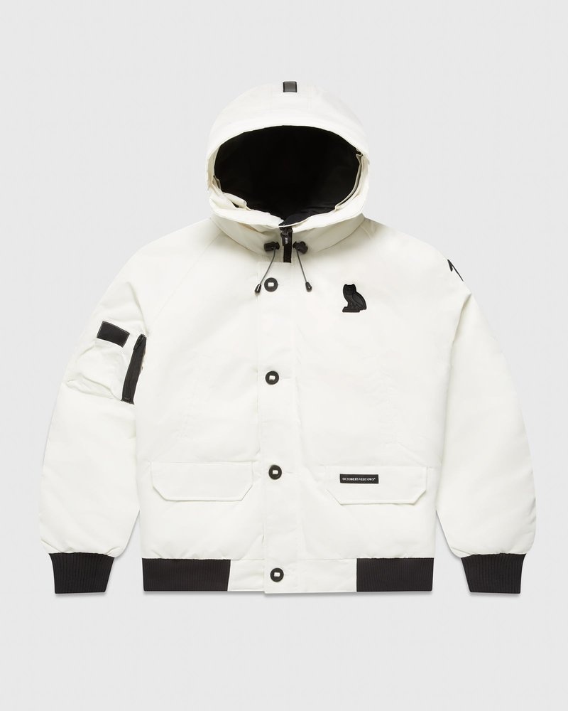 capispalla ovo canada goose chilliwack bomber bianco di october