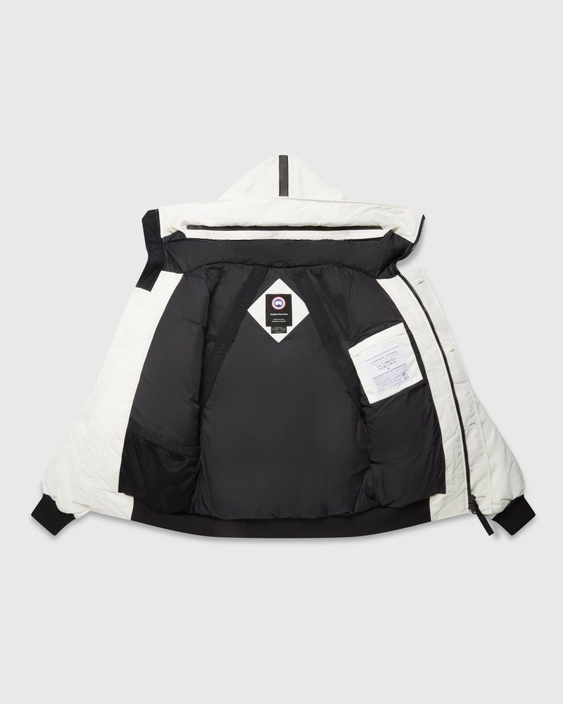 capispalla ovo canada goose chilliwack bomber bianco di october