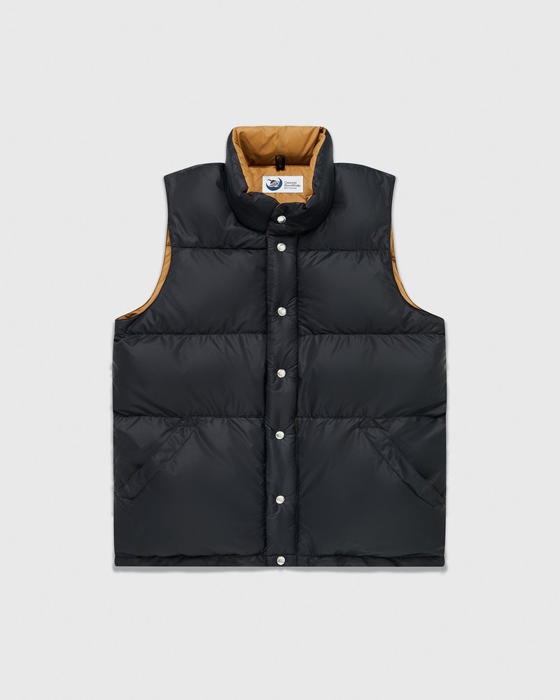 capispalla ovo crescent down works il gilet italiano nero di october
