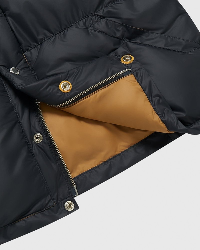 capispalla ovo crescent down works il gilet italiano nero di october