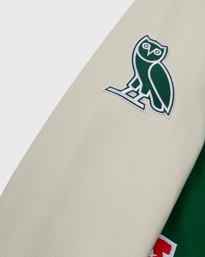 giacca da baseball ovo nfl new york jets varsity jacket di ottobre verde
