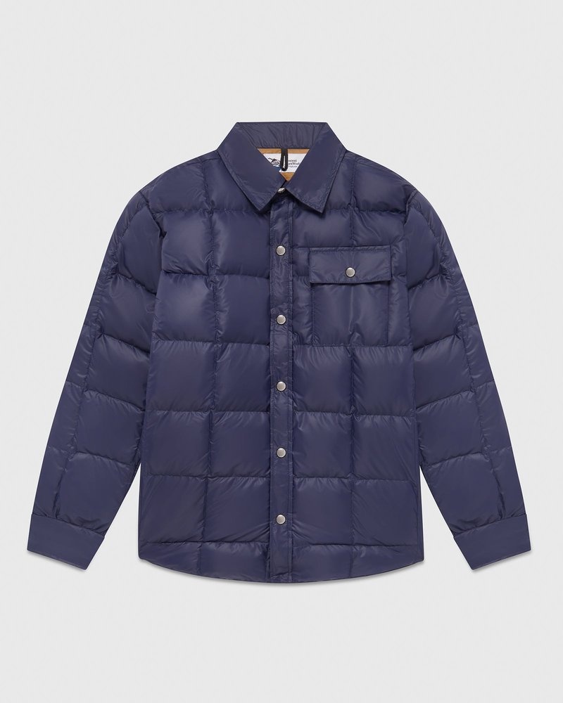 capispalla octobers very own ovo crescent down works down shirt blu navy