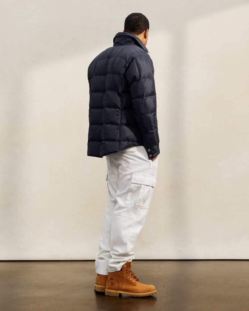capispalla octobers very own ovo crescent down works down shirt blu navy
