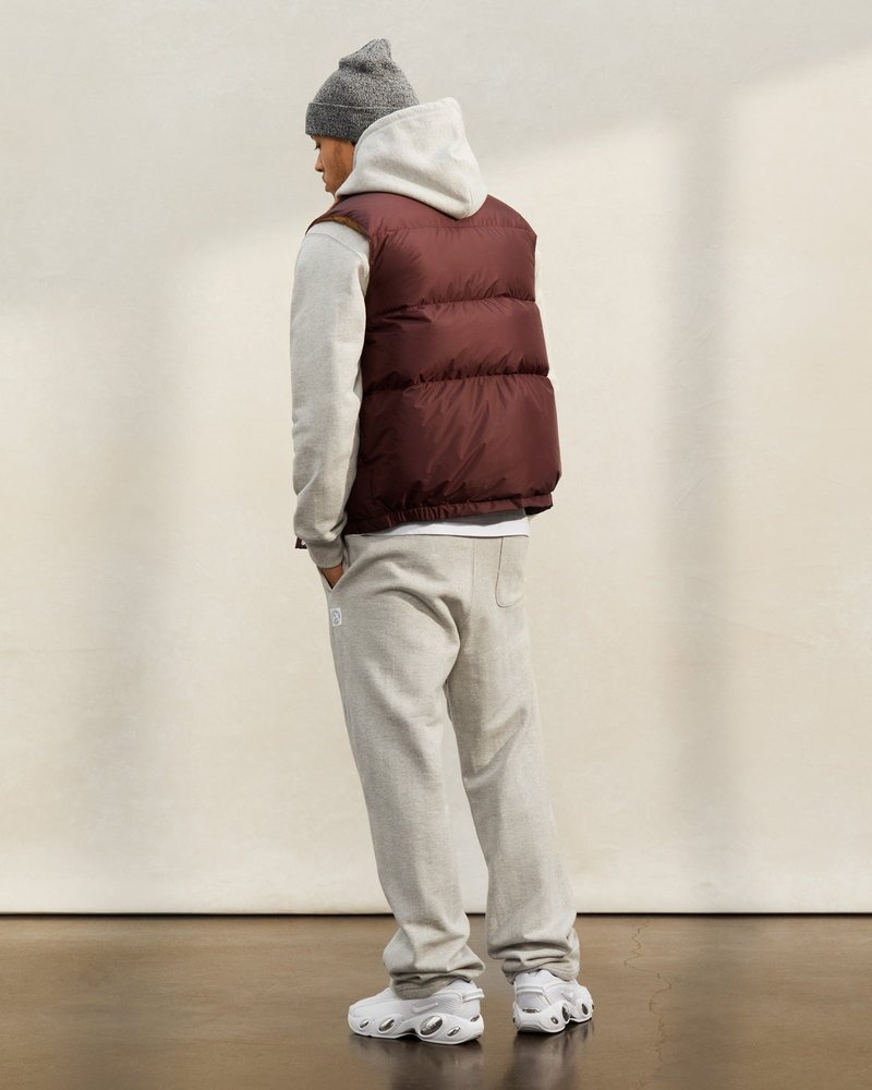 capispalla il gilet italiano ovo crescent down works di ottobre colore vino