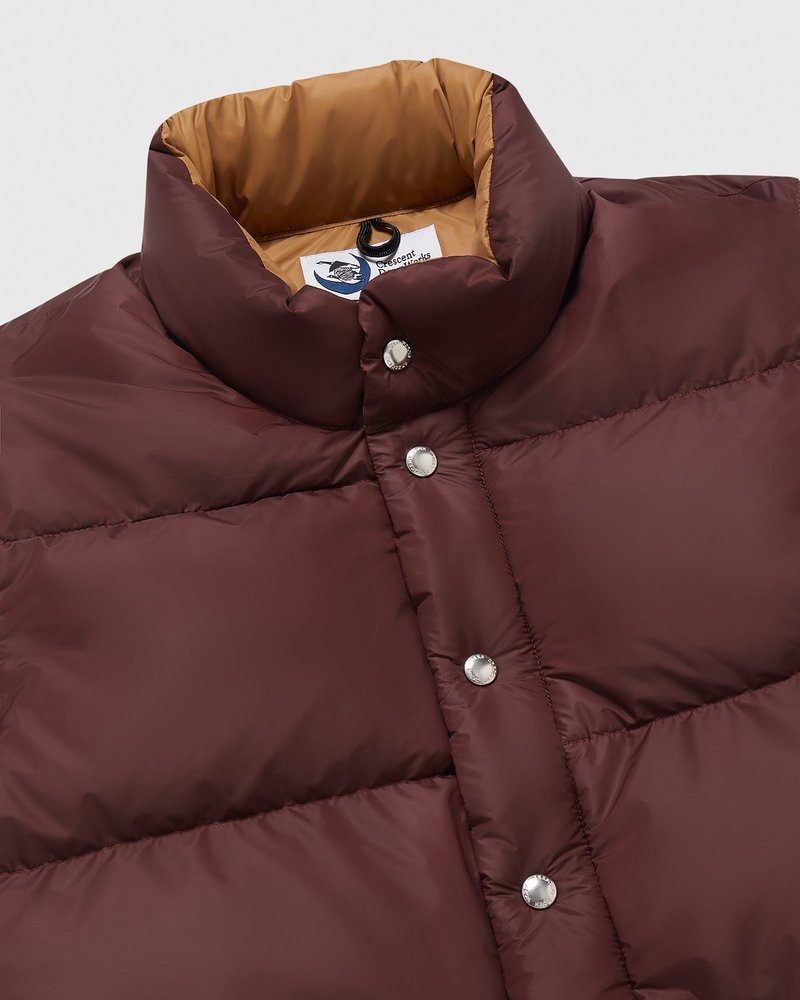 capispalla il gilet italiano ovo crescent down works di ottobre colore vino
