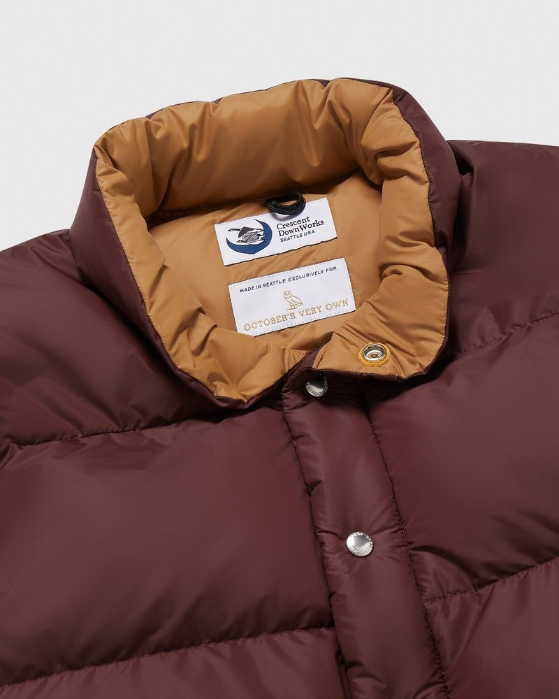 capispalla il gilet italiano ovo crescent down works di ottobre colore vino