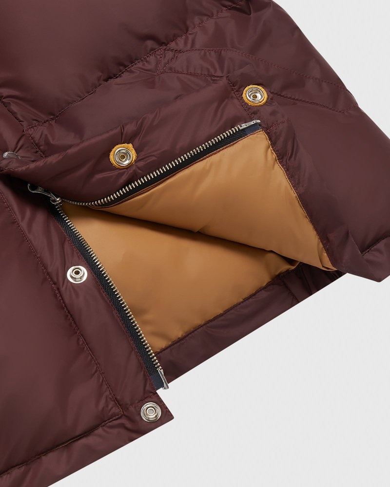 capispalla il gilet italiano ovo crescent down works di ottobre colore vino