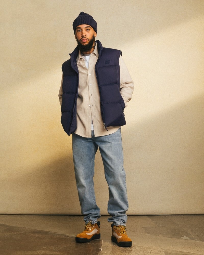 capispalla octobers very own ovo bounce vest blu navy