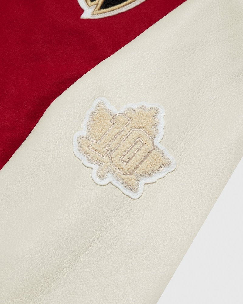 giacca da college ovo very own di october colore rossocrema