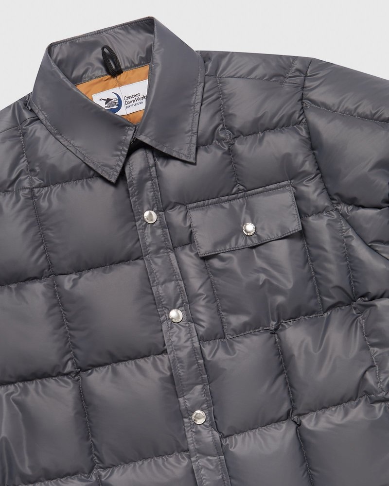 capispalla octobers very own ovo crescent down works down shirt grigio