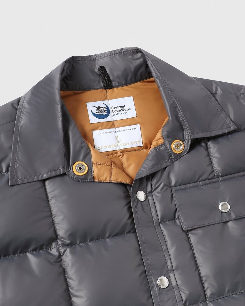 capispalla octobers very own ovo crescent down works down shirt grigio