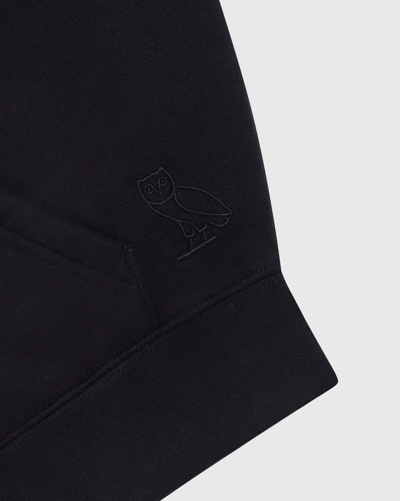 maglioni octobers very own ovo felpa con cappuccio e zip intera nera