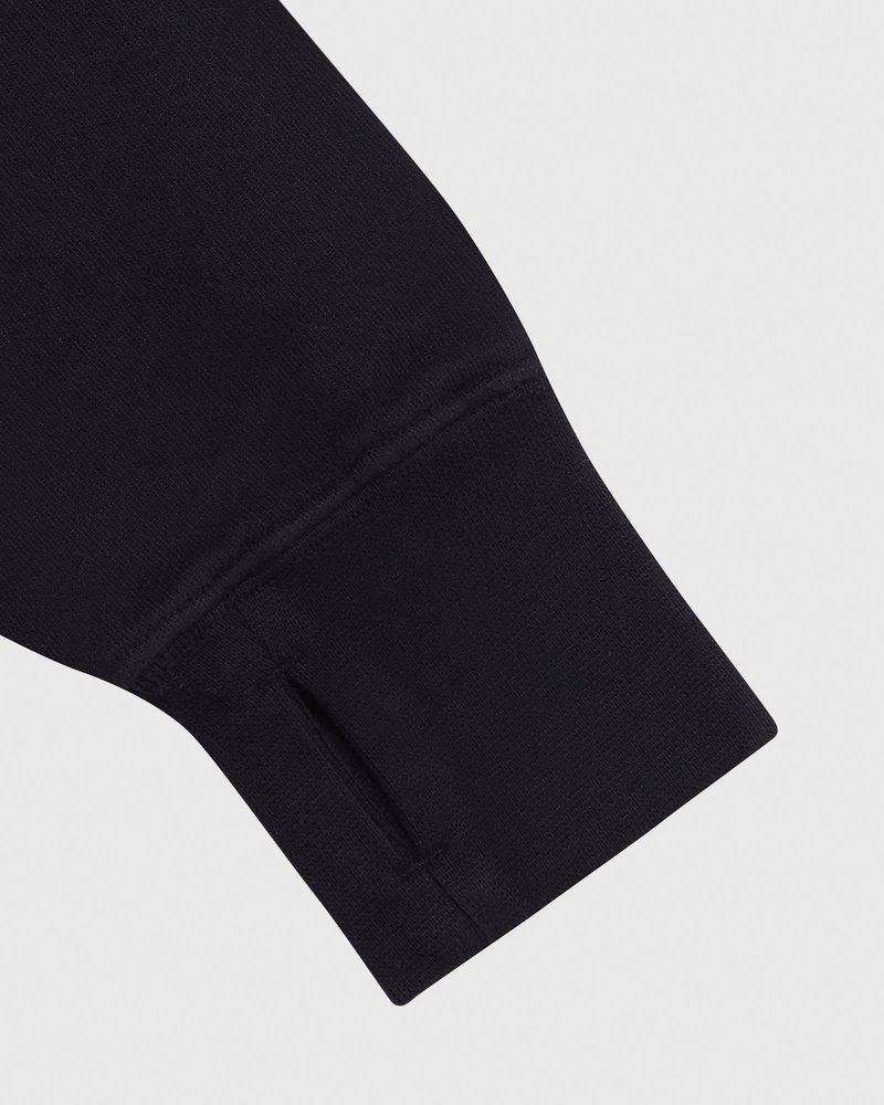 maglioni octobers very own ovo felpa con cappuccio e zip intera nera