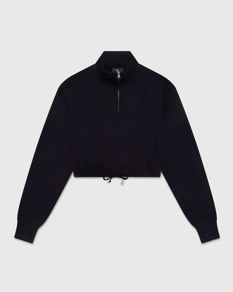 maglioni felpa con collo alto e zip a un quarto ovo di octobers very own nera