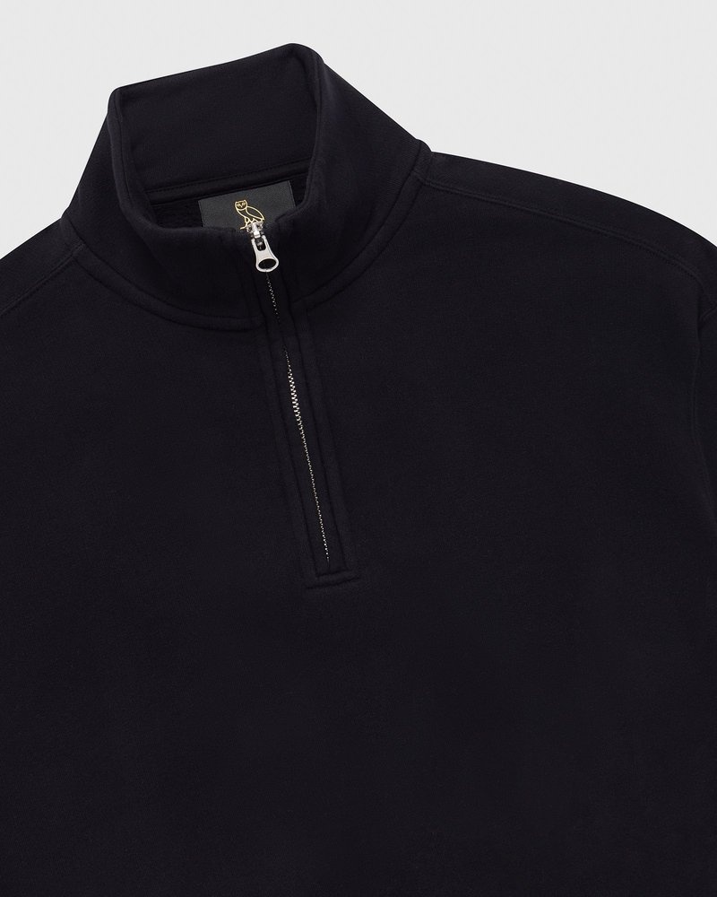 maglioni felpa con collo alto e zip a un quarto ovo di octobers very own nera
