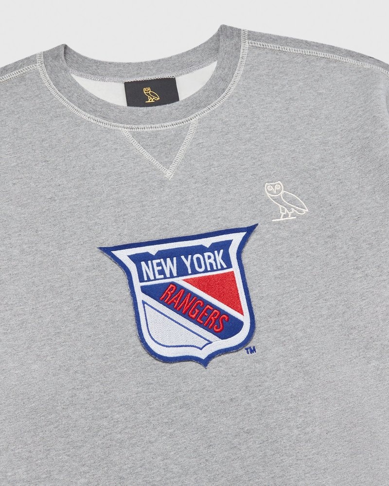maglioni girocollo ovo new york rangers di october grigi