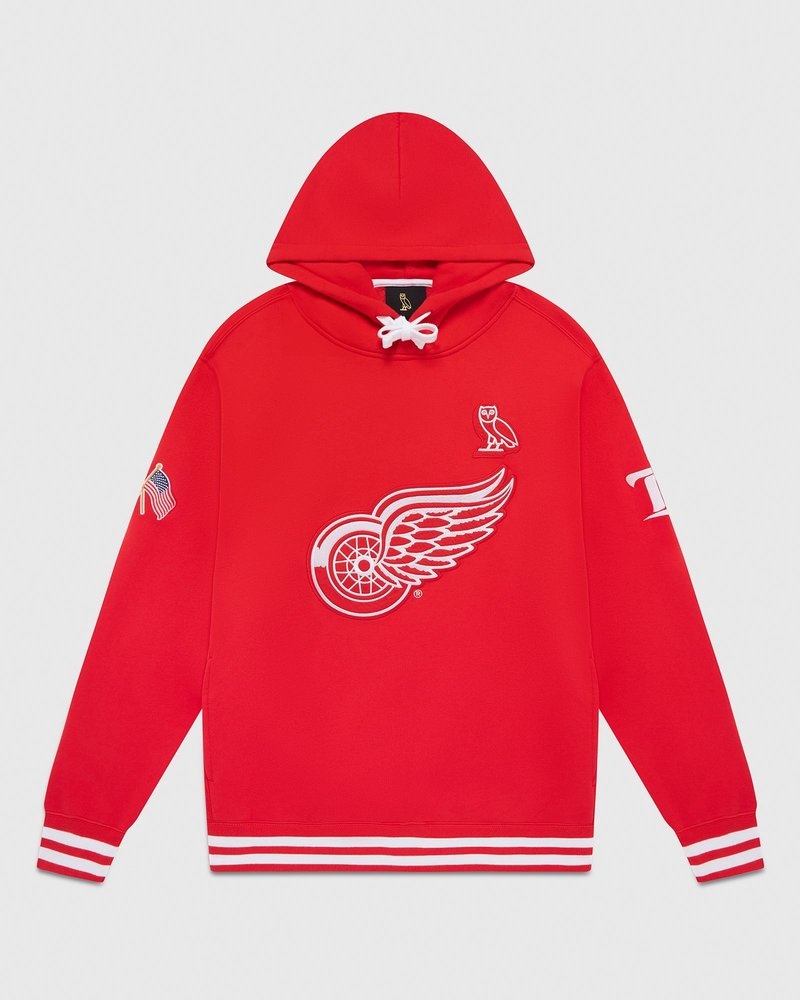 maglioni di ottobre la felpa con cappuccio ovo detroit red wings reds