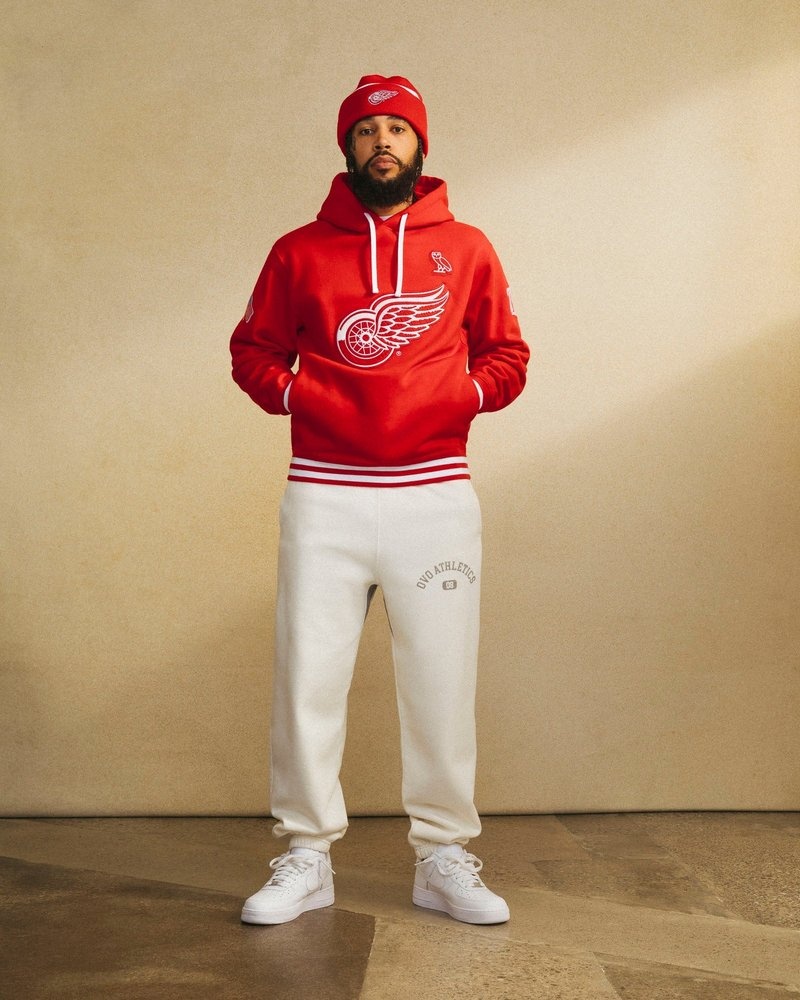 maglioni di ottobre la felpa con cappuccio ovo detroit red wings reds