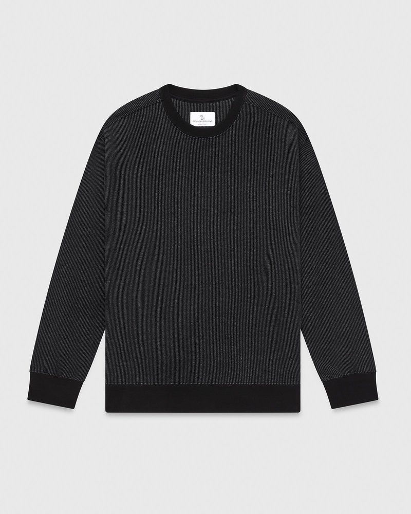 maglioni octobers very own ovo seersucker fleece crewneck neroantracite