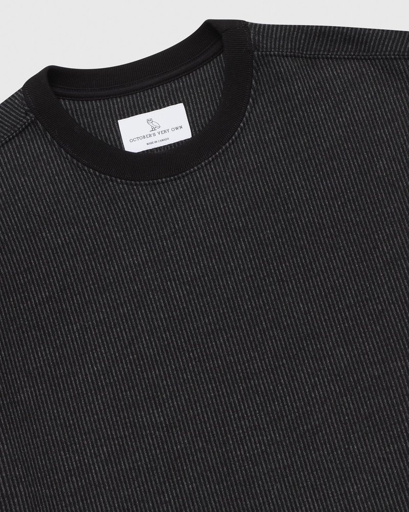 maglioni octobers very own ovo seersucker fleece crewneck neroantracite