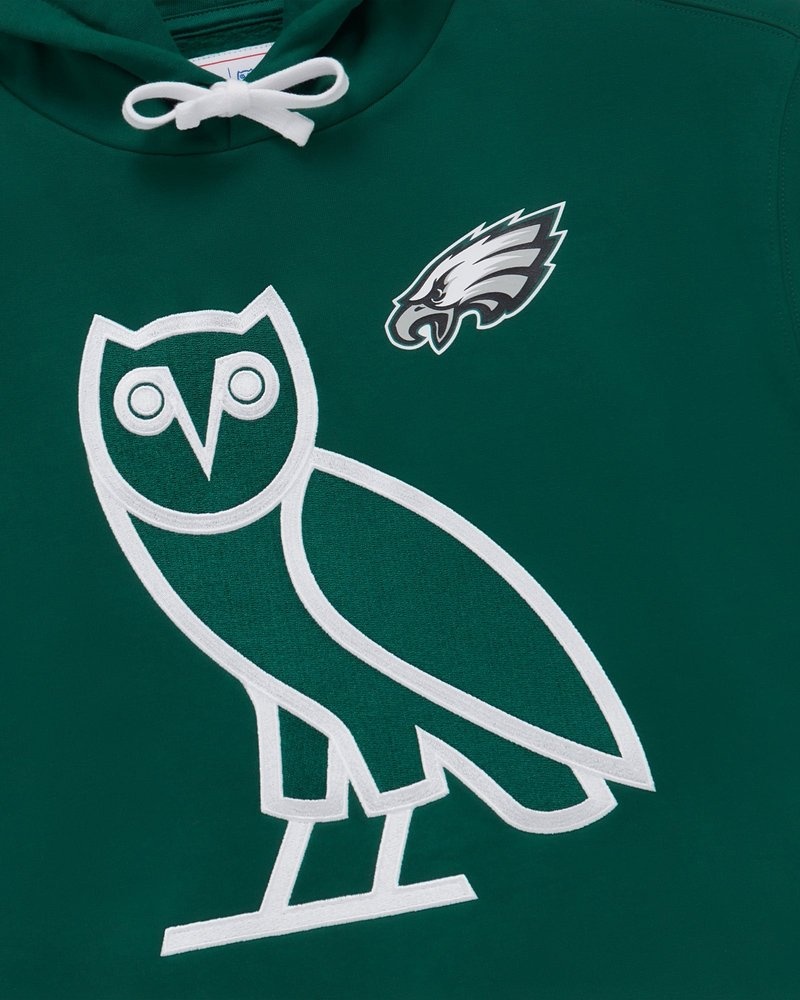 maglioni ovo nfl philadelphia eagles og hoodie green di october