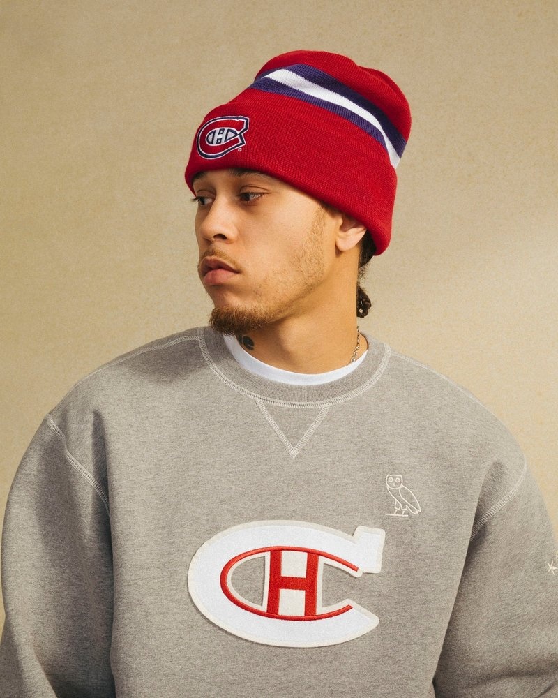 maglioni girocollo ovo montreal canadiens di ottobre grigi