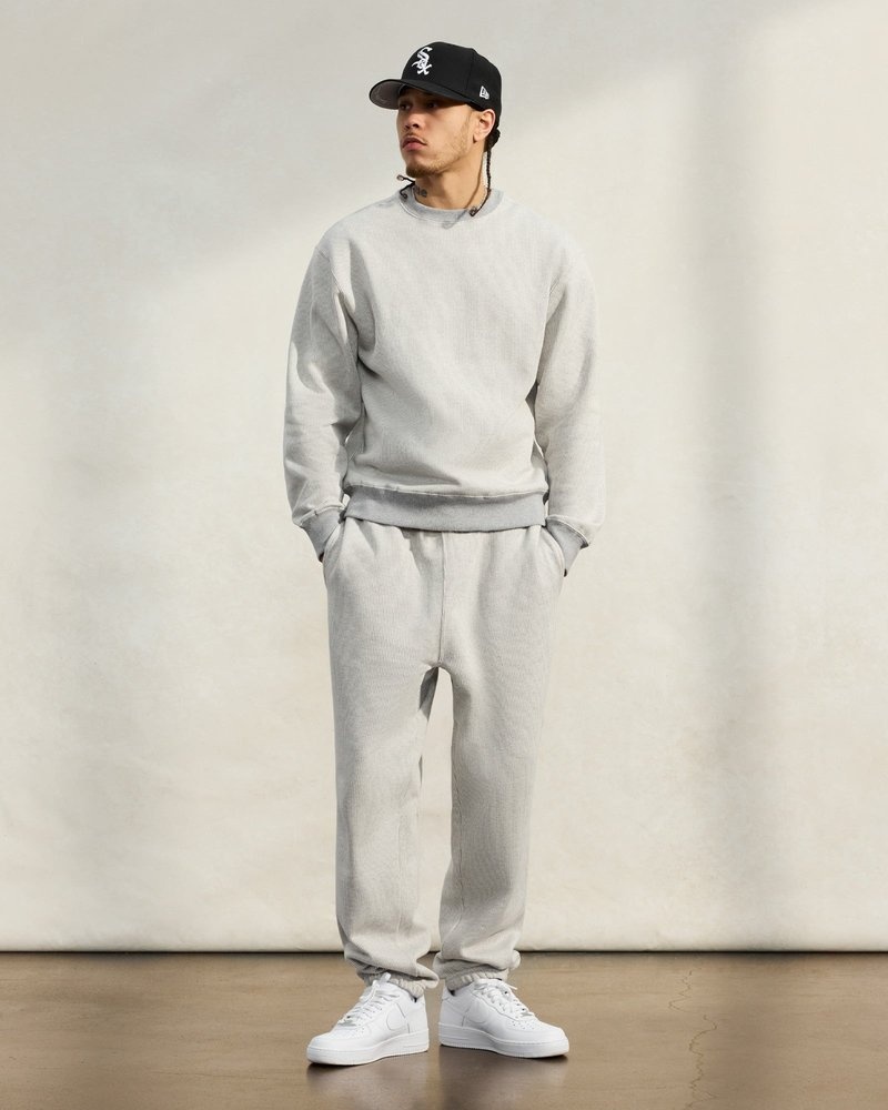 maglioni octobers very own ovo seersucker fleece crewneck grigiocrema