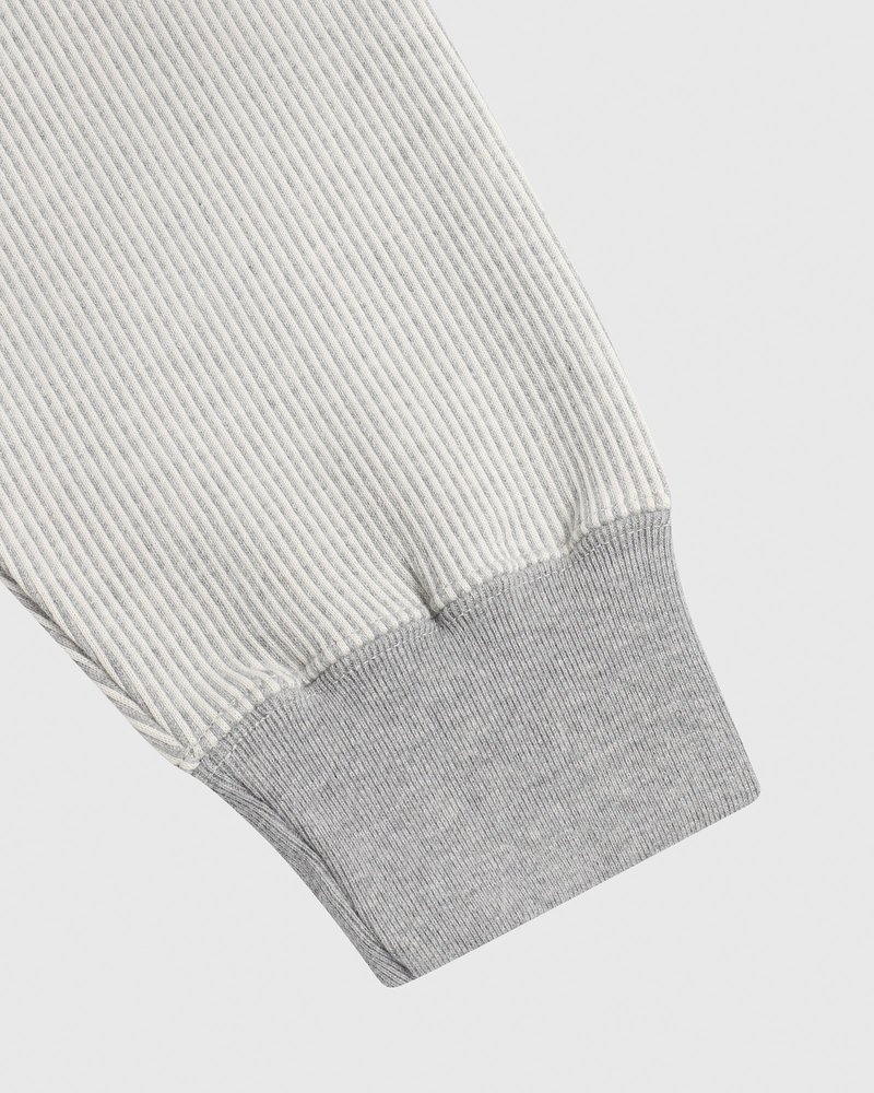 maglioni octobers very own ovo seersucker fleece crewneck grigiocrema