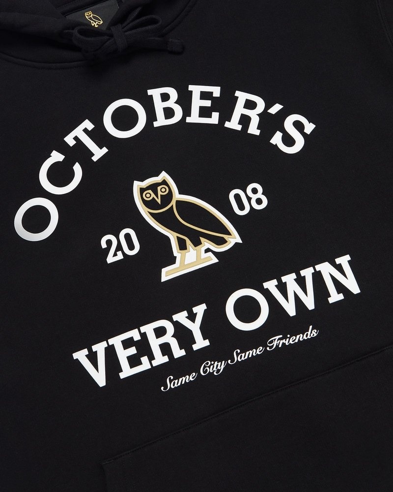 felpa con cappuccio ovo college di octobers very own nera