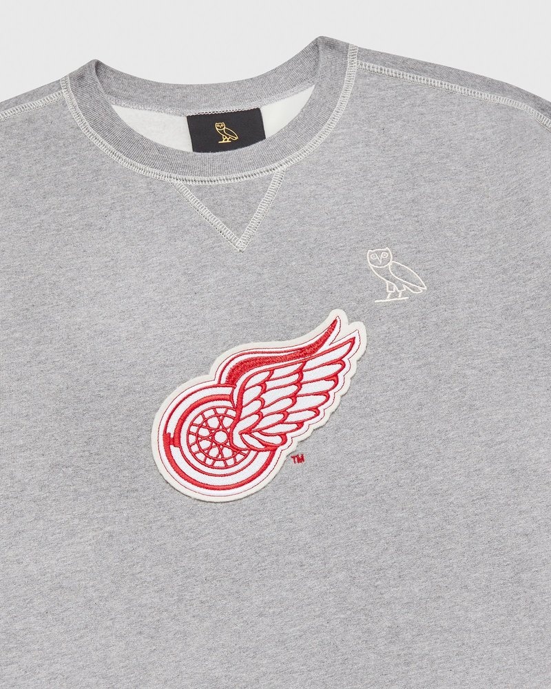 maglioni girocollo ovo detroit red wings di ottobre grigi