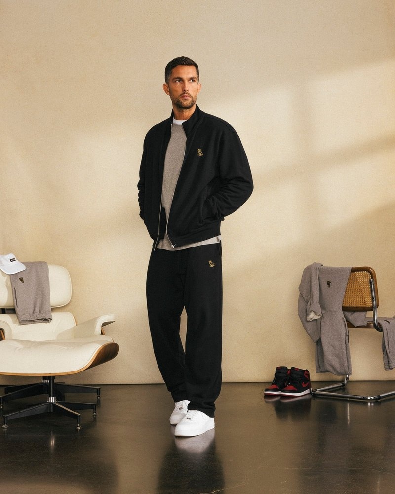 maglioni octobers very own ovo classic full-zip pista jacket nero