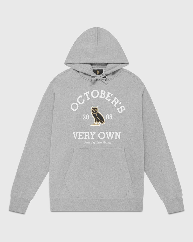 maglioni felpa con cappuccio ovo college grey di octobers very own
