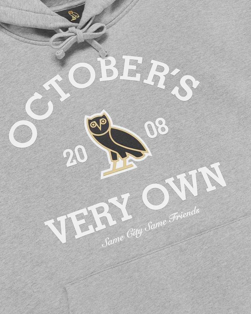 maglioni felpa con cappuccio ovo college grey di octobers very own