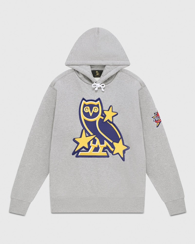 felpa con cappuccio grigia ovo nhl all star di octobers very own