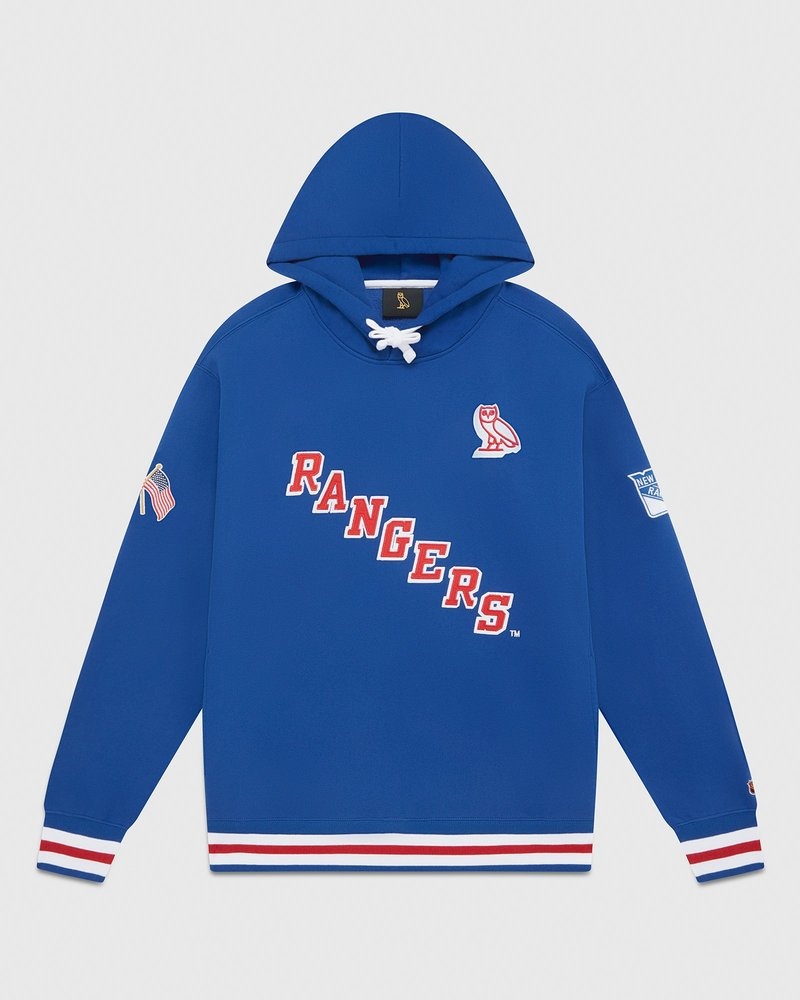 maglioni ovo new york rangers hoodie blue di october