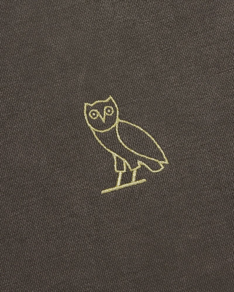 maglioni octobers very own ovo muskoka garment dyed hoodie marrone