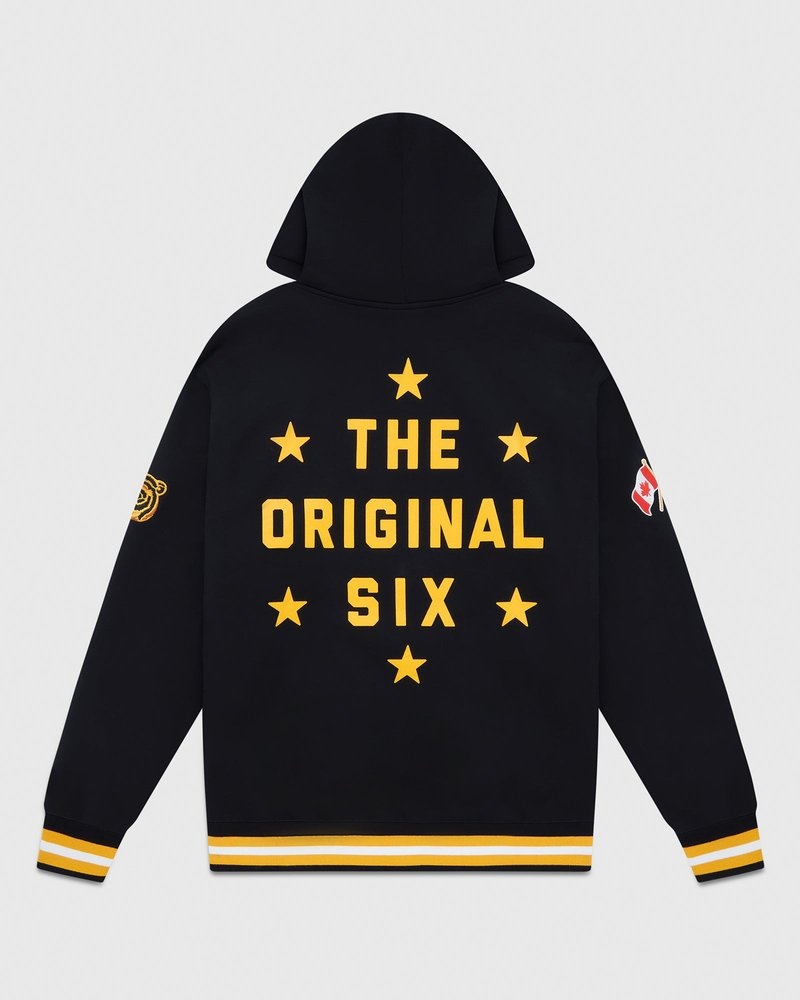 felpa con cappuccio nera ovo boston bruins di october