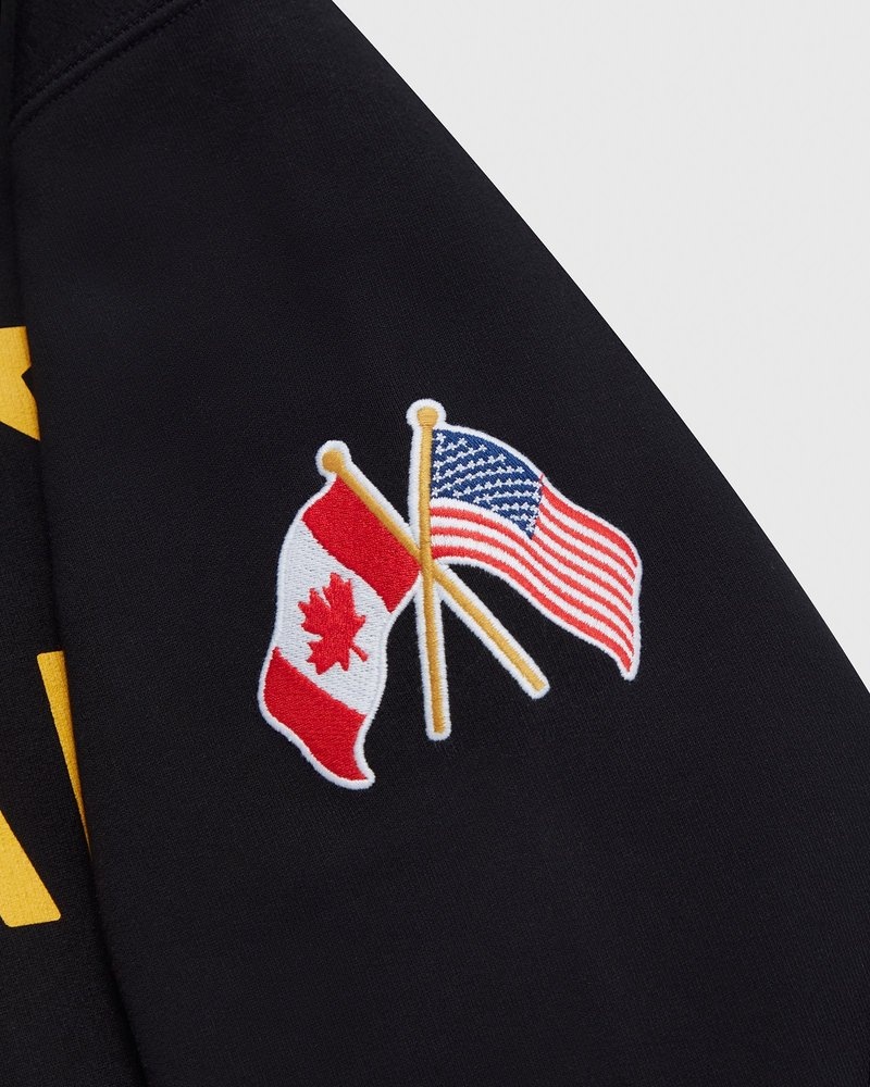 felpa con cappuccio nera ovo boston bruins di october