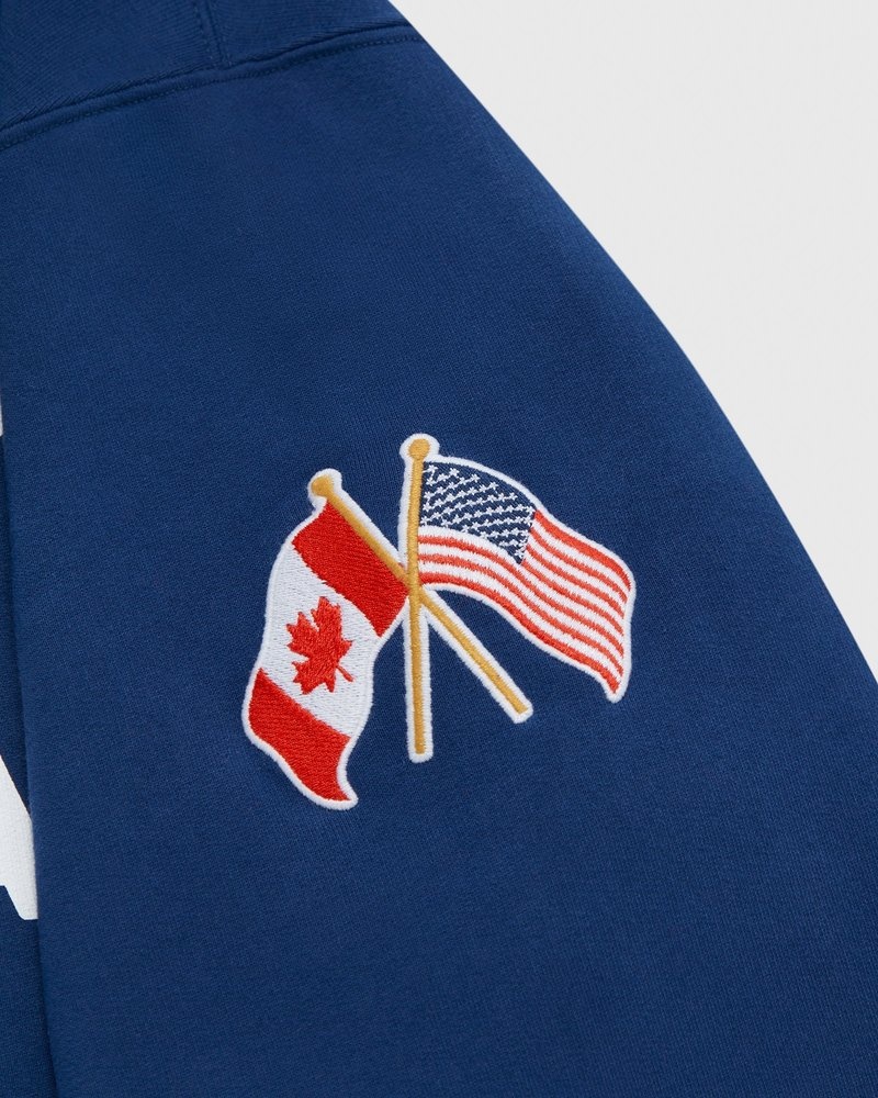 felpa con cappuccio blu ovo toronto maple leafs di ottobre
