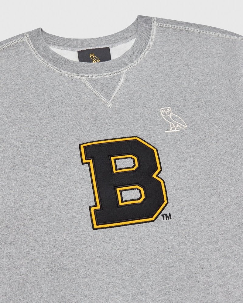 maglioni girocollo ovo boston bruins di october grigi