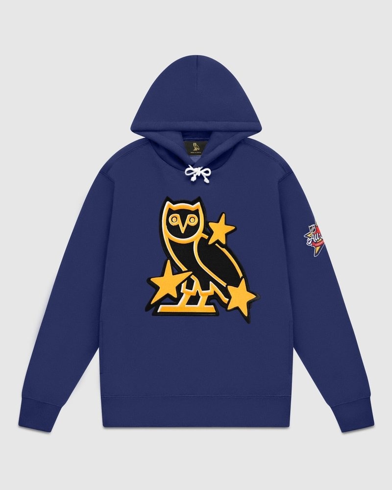 felpa con cappuccio all star ovo nhl di octobers very own blu