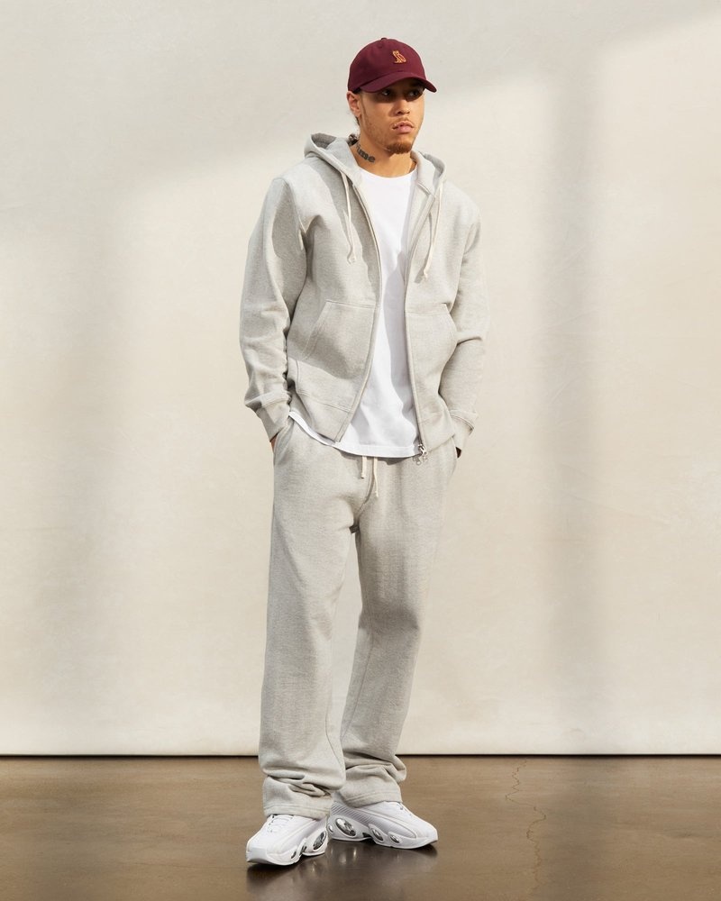pantaloni della tuta ovo herringbone open hem di octobers very own grigi