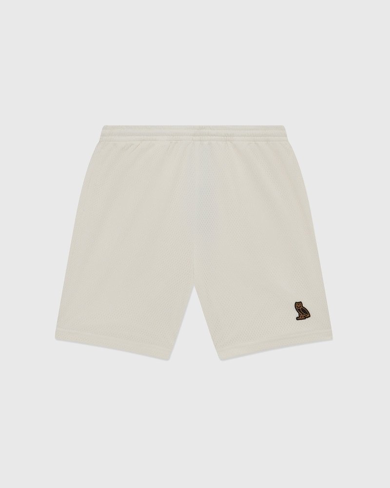 pantaloni corti in rete ovo classic di october colore bianco sporco