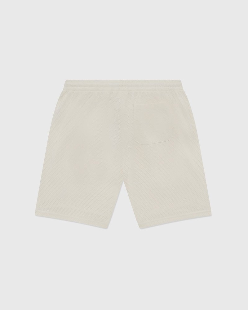 pantaloni corti in rete ovo classic di october colore bianco sporco