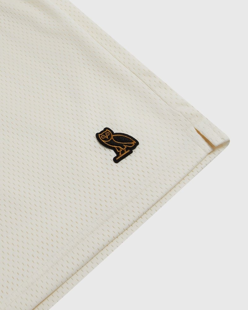 pantaloni corti in rete ovo classic di october colore bianco sporco
