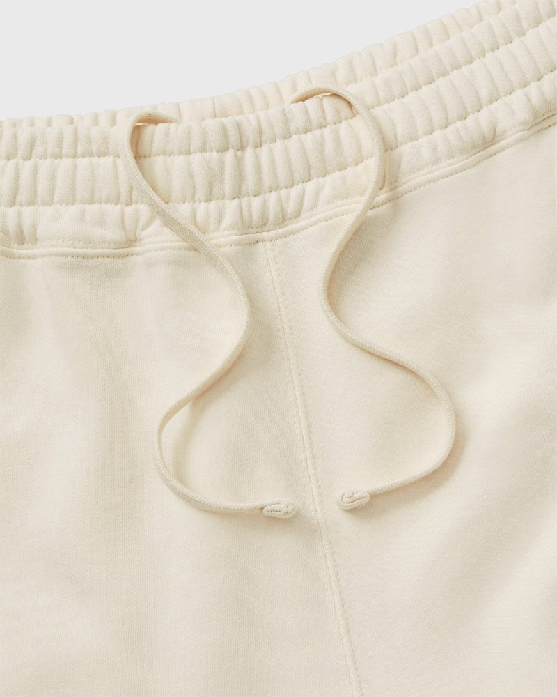 pantaloni della tuta in spugna francese ovo con orlo aperto di octobers very own color crema