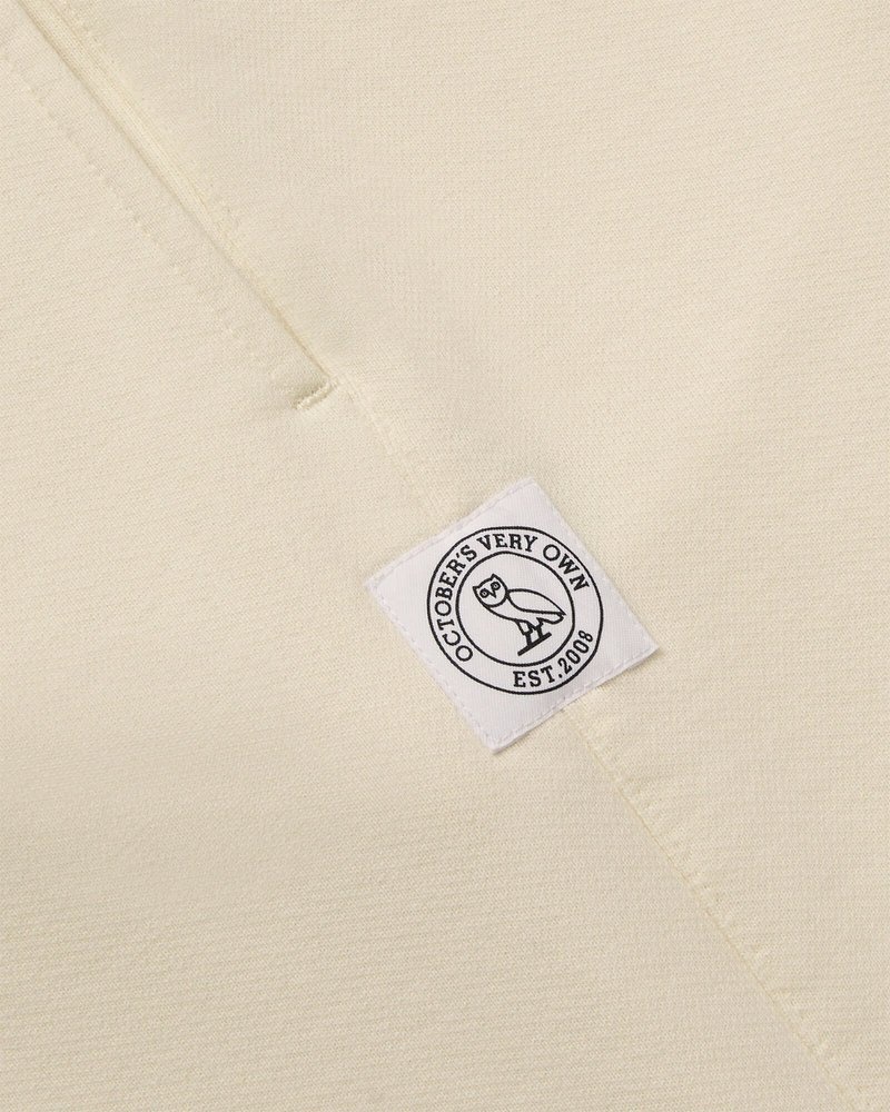 pantaloni della tuta in spugna francese ovo con orlo aperto di octobers very own color crema