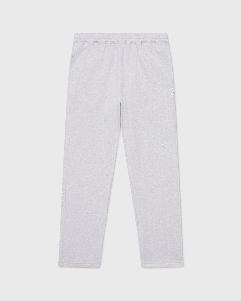 pantaloni della tuta in pile ovo speckle di october con orlo aperto grigi