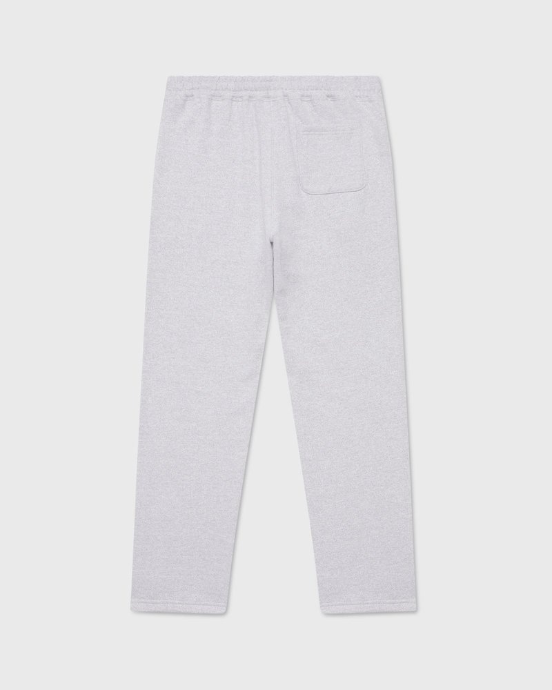 pantaloni della tuta in pile ovo speckle di october con orlo aperto grigi