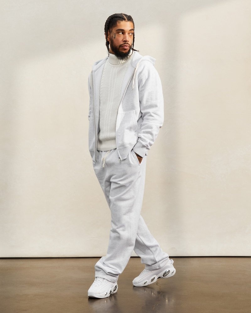pantaloni della tuta ovo herringbone open hem di octobers very own grigi
